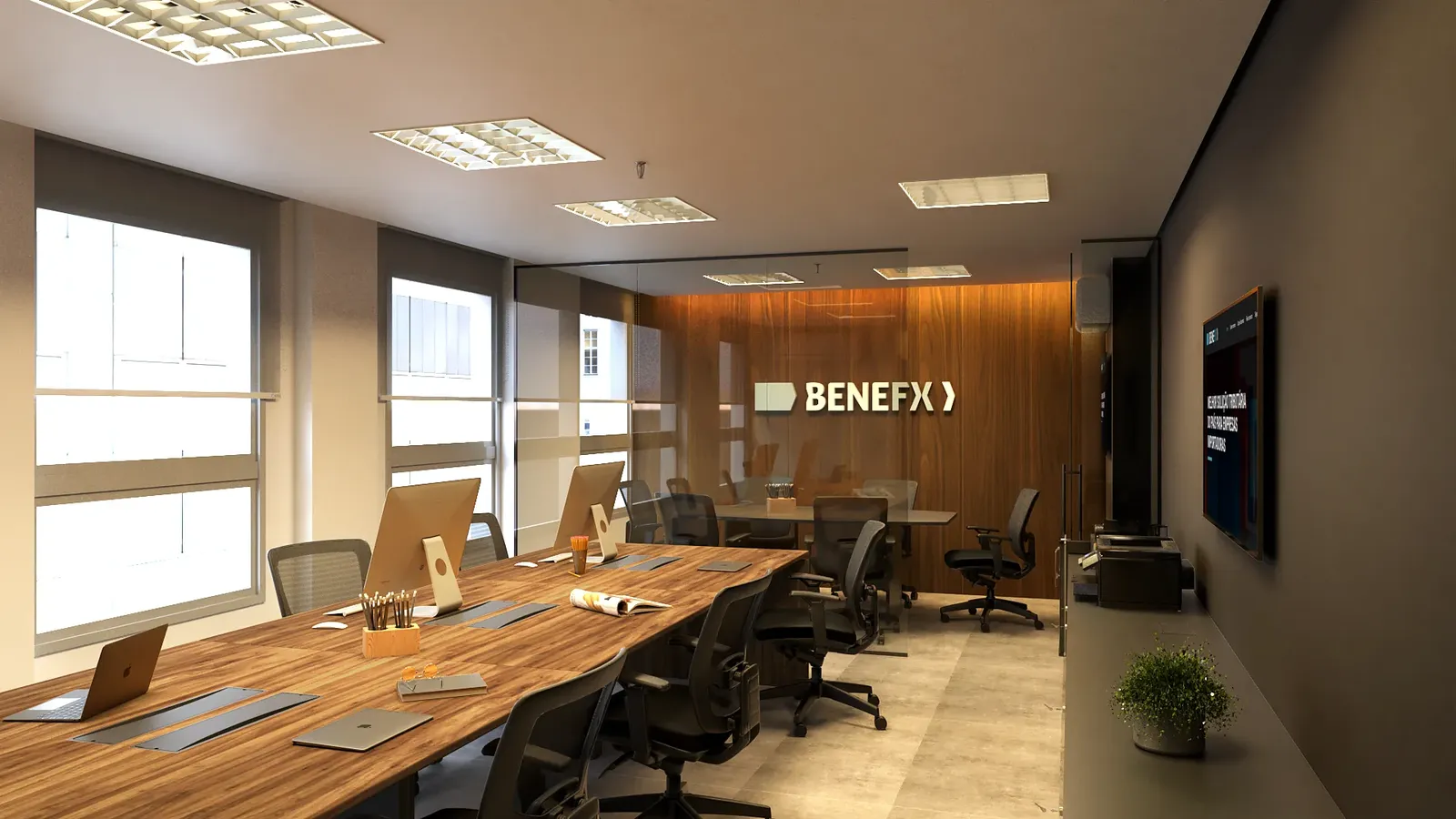 BENEFX — interiores de escritório corporativo